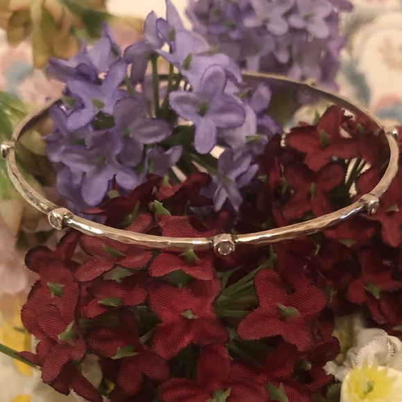 Silpada Sterling Silver Cubic Zirconia Star Studded Bangle Bracelet B2701 - Picture 12 of 15